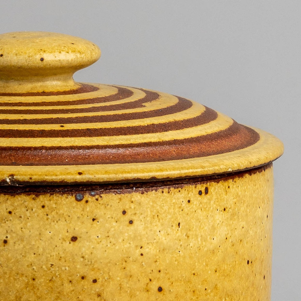 Honeyed Amber Lidded Jar